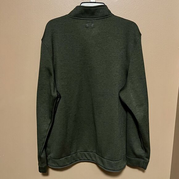 Under Armour 2XL XXL Cold Gear Golf Fleece Lined Men’s Pullover 1/4 Zip Green - Picture 4 of 8